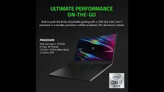 Razer Blade 15 Base Gaming Laptop 2020: Intel Core i7-10750H 6-Core, NVIDIA|K2EEE