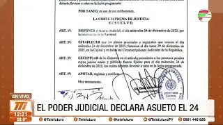 Poder Judicial declara asueto el 24 de diciembre