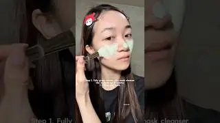 Pore minimizing duo 💚 Fully green tomato clay mask cleanser + cream #kbeauty #fully #greentomato