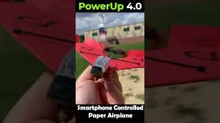 PowerUp 4: app controlled paper airplane RC toy 😎 #shorts