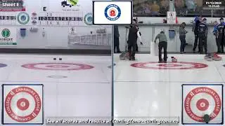 Mitchell (Red) vs Robert (Blue) - Curling Stadium - North Bay Granite Club - Sheet E
