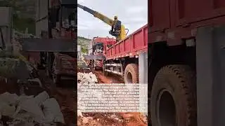 Truck Rescue: When Teamwork Saves the Day on a Construction Site!
