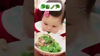 B&eacute; ăn rau bổ sung nhiều vitamin #viral #funny #babyasmr