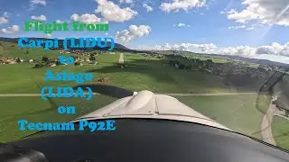 Local flight from Carpi (LIDU) to Asiago (LIDA) on board Tecnam P 92 E