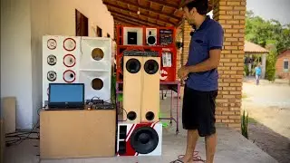 CAIXA ESTRANHA (VIDEO 02) NA PRÁTICA  AUTO-FALANTE DE 6 POLEGADAS TARAMPS E COM HOME LIFE SOUND 400W