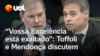 Toffoli e André Mendonça discutem na Segunda Turma do STF: 'Vossa Excelência está exaltado'