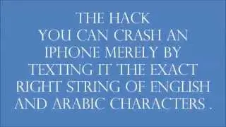 Text Message that Crash Your Iphone and How it Fix.
