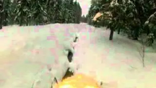 snowmobile crash fall