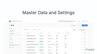 Master Data and Settings | ERPNext