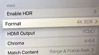 Apple TV 4K | Why Match Content with 4K SDR is important