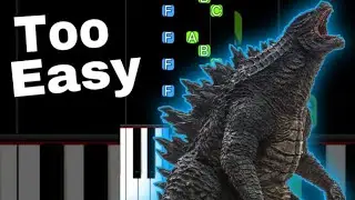 GODZILLA'S THEME | EASY Piano Tutorial #Shorts