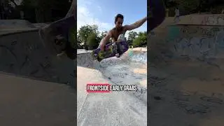 How to frontside early grab on a skateboard