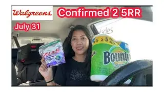 Walgreens couponing July 31|| cheap bounty & cascade || double rr
