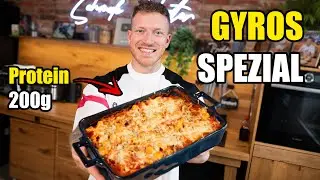 200g Protein Gyros Spezial Auflauf! (Nur 822 Kcal für mega Portion)