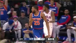 Knicks vs Philadelphia. Did Josh Hart Punch Mikal Bridges in the face