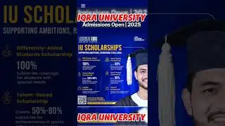 IQRA UNIVERSITY ADMISSION ON SCHOLARSHIP #iqrauniversity #IU #admissions #reels