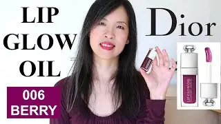 Dior Lip Glow Oil 006 Berry | Unboxing & First Impression | Using it as a Lip Gloss