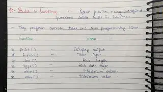 Python Lec 4 || Built-in Functions | Numbers and Strings | Built in functions & Methods for Strings