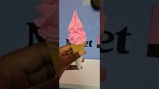 Strawberry flavour icecream soft swirl from OK Dada #food #cone ice cream #soft swirl #dessert