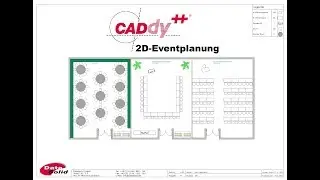 CADdy++ Eventplanung: Bestuhlungsplanung f&uuml;r U-Form, Bankett, Parlamentarische Veranstaltung
