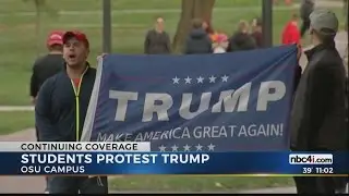 Students protest Trump
