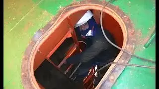Inside the Forepeak Tank in Tanker ship