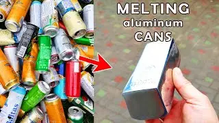 Massive Can Meltdown - Pure aluminum from cans ASMR Metal Meltdown - Trash To Treasure