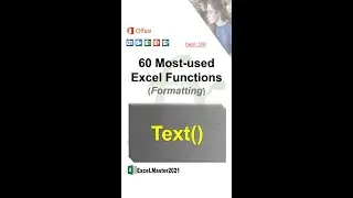 100 Excel Formatting Function  - text() #shorts #youtubeshorts