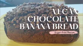 Vegan, Sugar-Free Chocolate Banana Bread. Moist, Soft and Tasty!