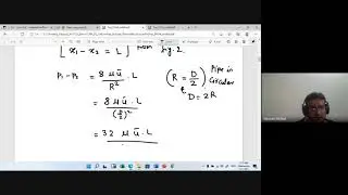 FM 34 Pressure drop in terms of Avg. velocity, Hagen Poiseullie equation, Example on HP equation