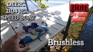 Тестовый запуск скоростного катера DEERC 2104 RC с 2,4 ГГц для восстановления после опрокидывания...