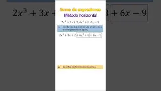 Suma de expresiones método horizontal programanddo 