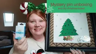 Disney Mystery pin unboxing and diy christmas pin board