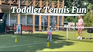 Toddler Tennis Fun: Teresa at 3,3 Years Old/Теннис для малышей: Тереза 3,3 года