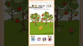 Brain test: tricky puzzles level 207 #lion #lioncub #mother #jungle #apples #run #level207