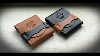 Willow Craft Goods - The Luxe Quick Access Minimalist Wallet - Bourbon and Black Pair.