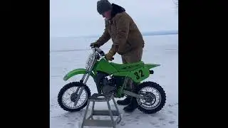 Braxton ripping on the lake with his kx 60!!!!!!