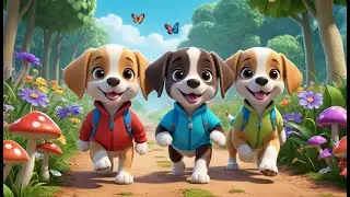 Counting Puppies Playing in the Park | Fun Kids Song | Playful Animal Adventure Rhyme