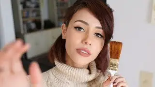 ASMR - Personal Attention - Painting Your Face + Lens Tapping - Whispered, Brushing ,Trigger Sounds