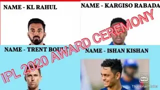 IPL 2020 AWARD CEREMONY