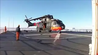 20120221「しらせ」搭載ヘリコプター発着艦(2)