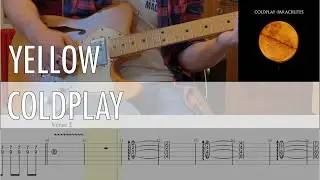 Yellow Coldplay Cover • Guitar Tab • Tutorial • Lesson