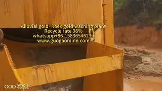 Alluvial gold washing machine, 50tons/hour Ghana site.