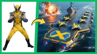 AVENGERS but ARMORED MILITARY AIRCRAFT CARRIERS 🔥🚢 | All Characters (Marvel & DC) 2025💥