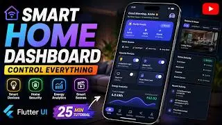 Smart Home App UI in Flutter | Home Automation Dashboard Design || Amazevalley || PART - 01