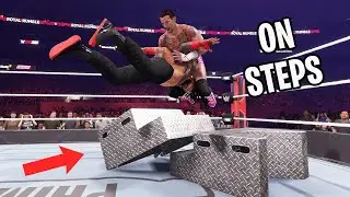 WWE 2K25 - Extreme Finishers On Steel Steps