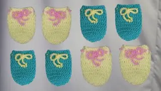How To Crochet Baby Mittens Step By Step Tutorial For Beginners #crochet