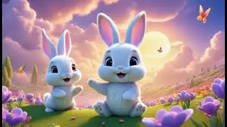 Five Little Bunnies Jumping on the Ground | Counting Kids | Nursery Rhymes and Preschool Learning