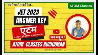 JET Answer KEY  Paper  2023