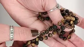 Yellow Tiger Eye and Lava Stone Mala Highlight